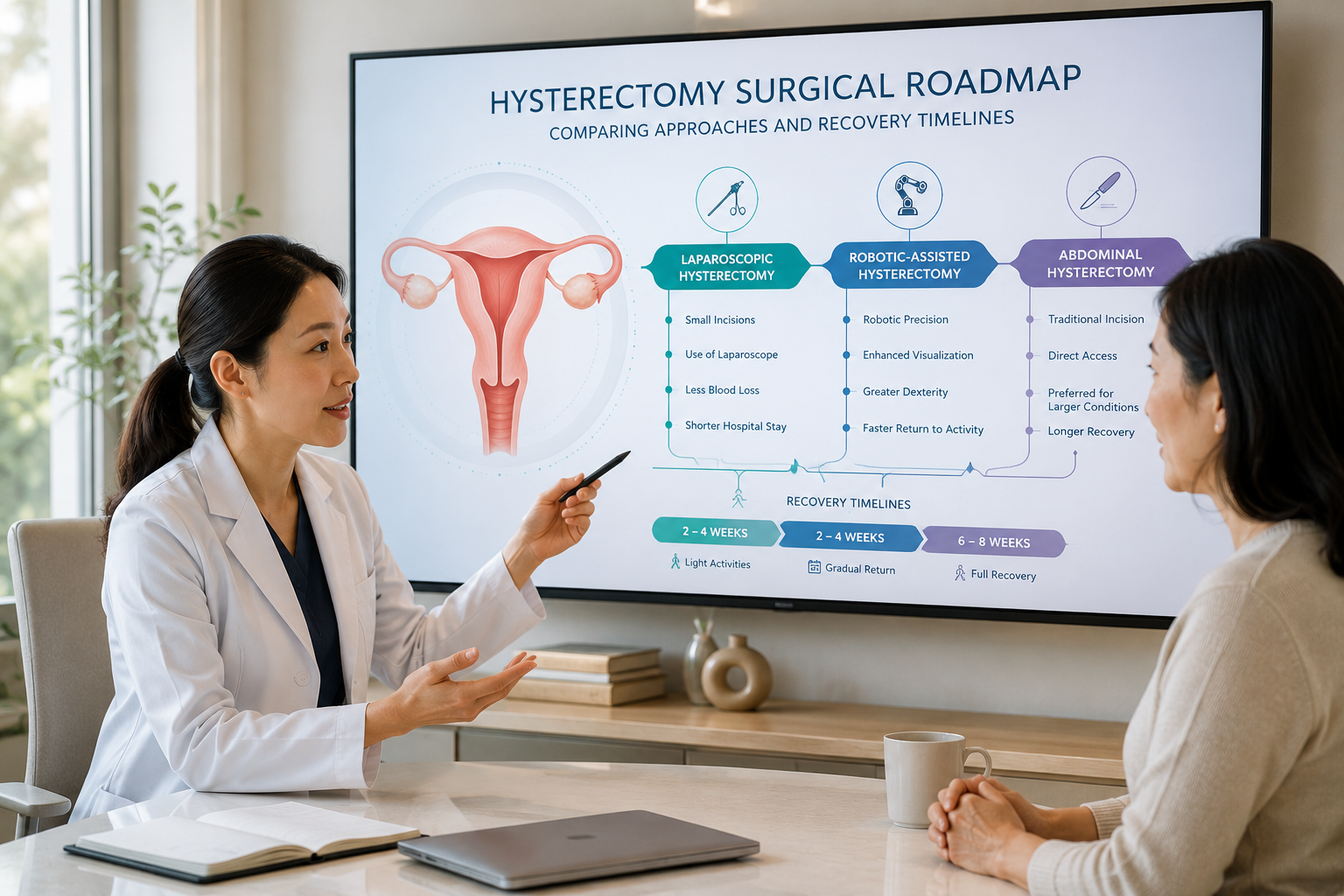 The Hysterectomy Surgical Roadmap: Comparing Approaches and Recovery Timelines